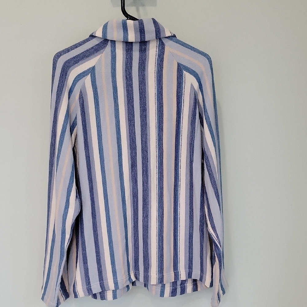 Pendleton Blue and White Striped 100% Cotton Chore Jacket Size Large - Picture 6 of 11